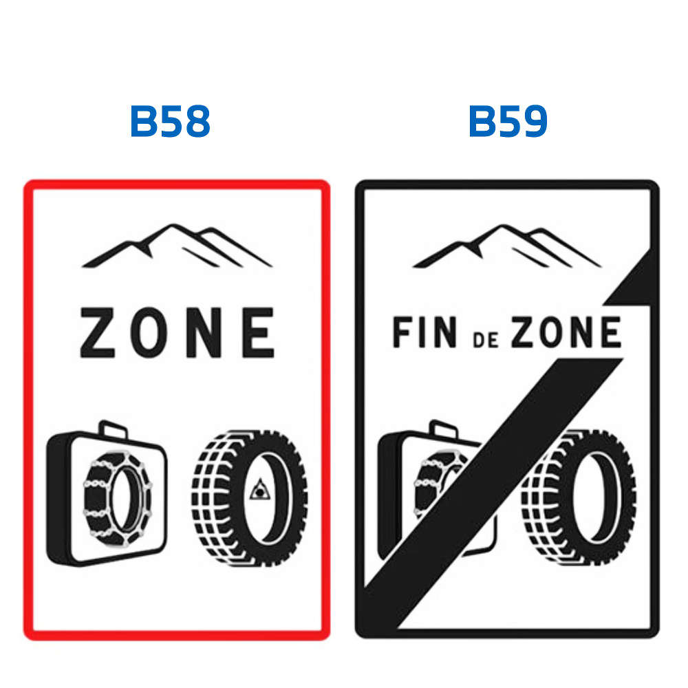 Panneaux B58 et B59
